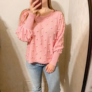 Lilly Pulitzer Kippa Pom Pom Sweater Pink XL